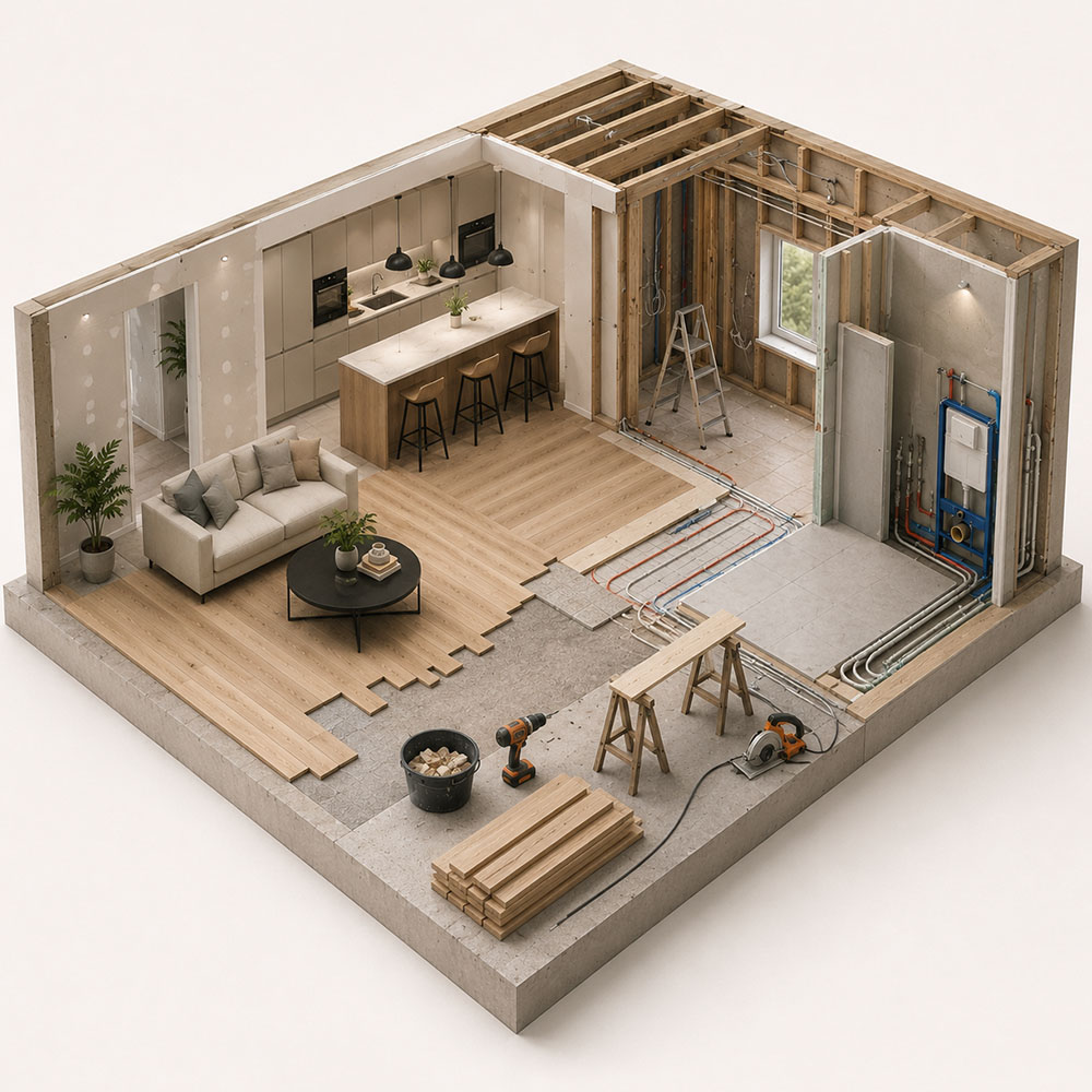 BYGGMARIO AS - totalrenovering Stavanger - Gjennomføring